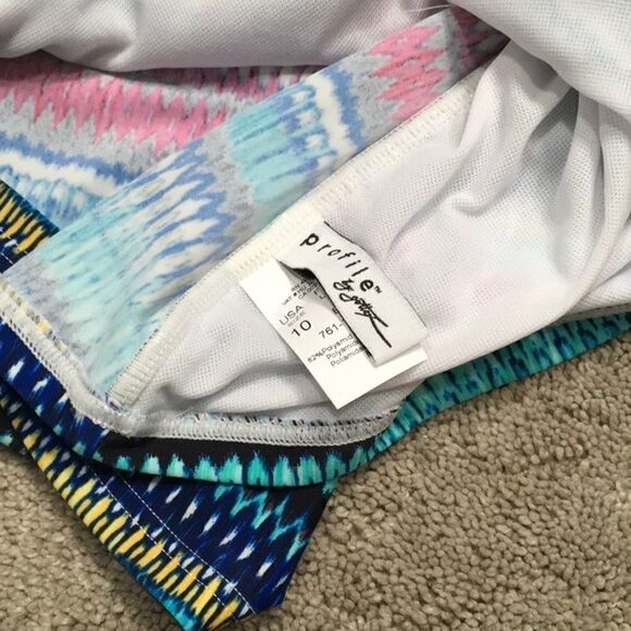 Profile multicolored tankini top. NWT - Picture 9 of 9